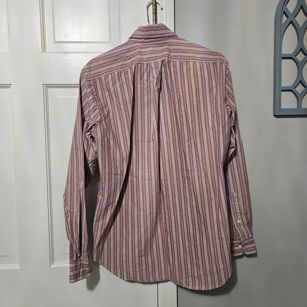 American Living Red and White Striped Casual Shirt - Picture 3 of 4